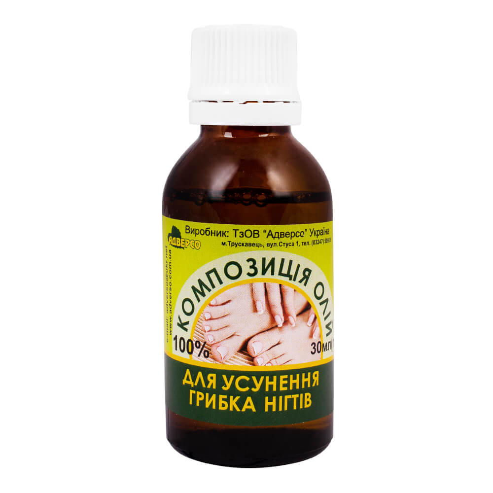 

Композиція олій "Для усунення грибка нігтів" 30 мл, Адверсо