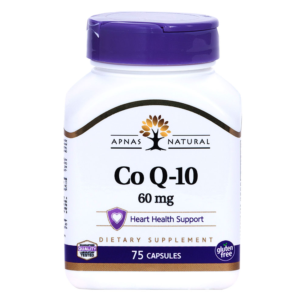 

Коэнзим Q10, 60 мг, 75 капсул, Apnas Natural