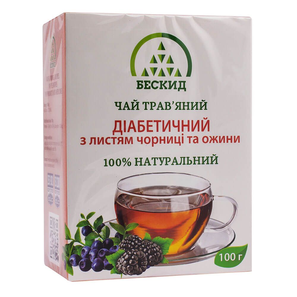 

Трав'яний чай Діабетичний з листям чорниці та ожини, 100 г