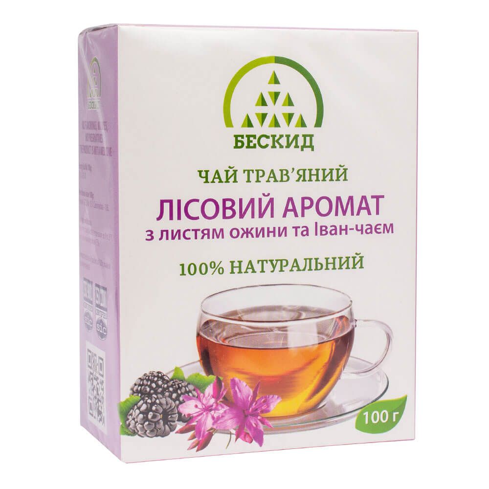 

Трав'яний чай "Лісовий аромат" із листям ожини й іван-чаєм, 100 г