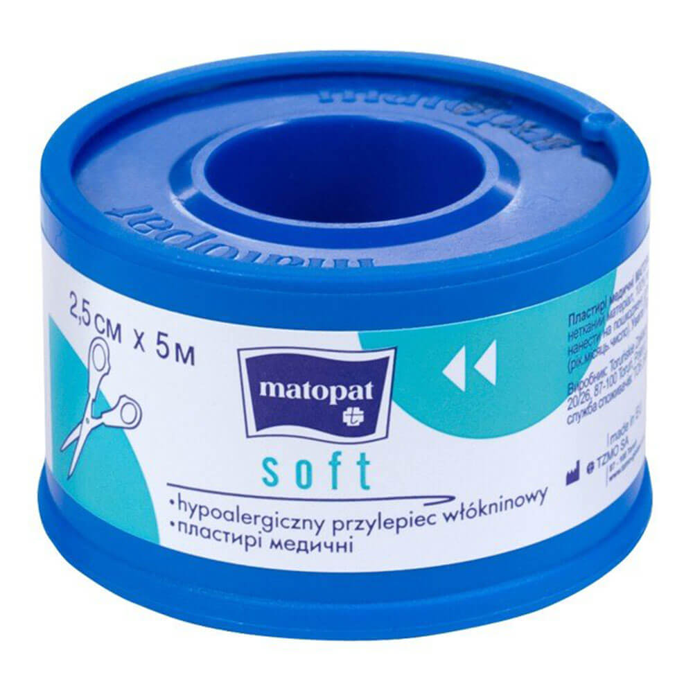 

Пластырь медицинский Matopat Soft (2,5 см x 5 м)