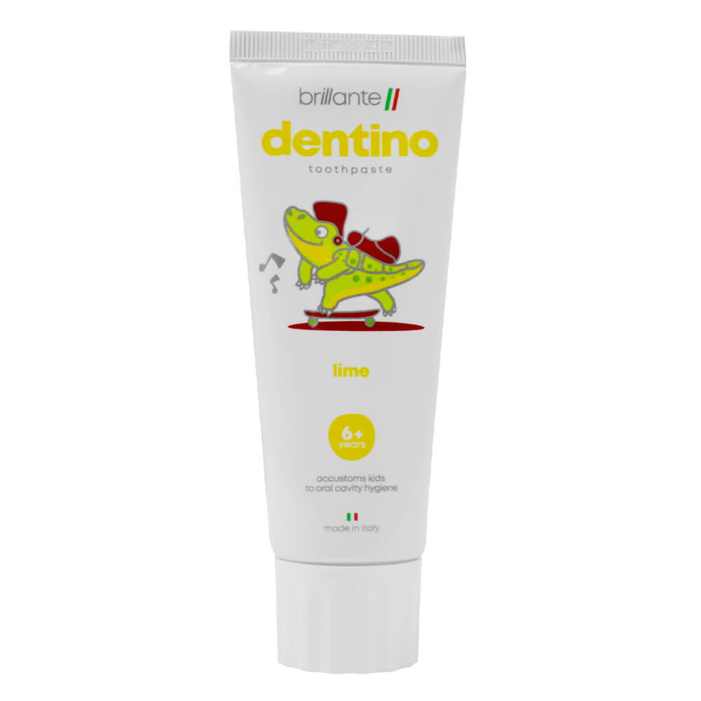 

Зубна паста-гель Dentino Lime Junior, від 6 років, зі смаком лайма, 50 мл, Brilliante