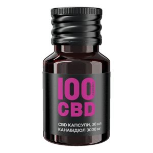 CBD капсулы (каннабидиол), 100 мг CBD, 30 капсул, 100 PERCENT CBD