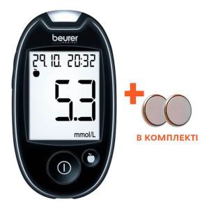 АКЦІЯ! Глюкометр Beurer GL 44 з USB, чорний