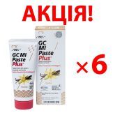 АКЦІЯ! 6 упаковок Паста для ремінералізації зубів (ваніль), 35 мл, GC Mi Paste Plus