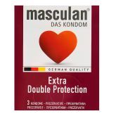 Презервативи Extra Double Protection, 3 шт, Masculan