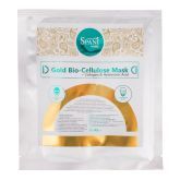 Маска для лица "Gold Bio-Cellulose Mask" с коллагеном и гиалуроновой кислотой, 1 шт., Spani Home