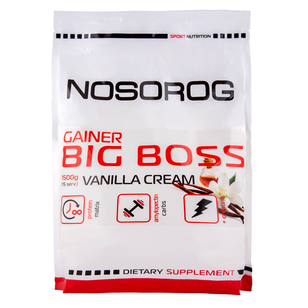 

Гейнер Big Boss, 1,5 кг, зі смаком ванілі, Nosorog