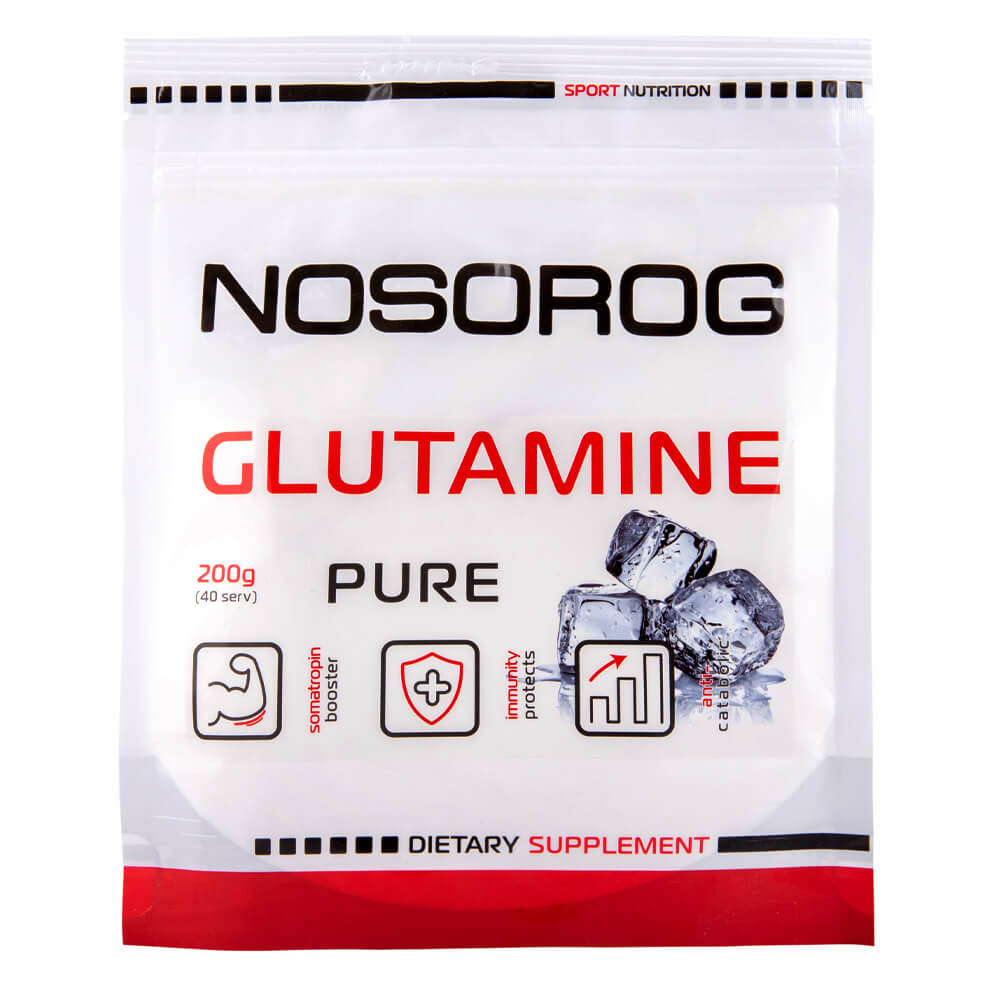 

Glutamine Powder (Л-глутамін), 200 г, без смаку, Nosorog