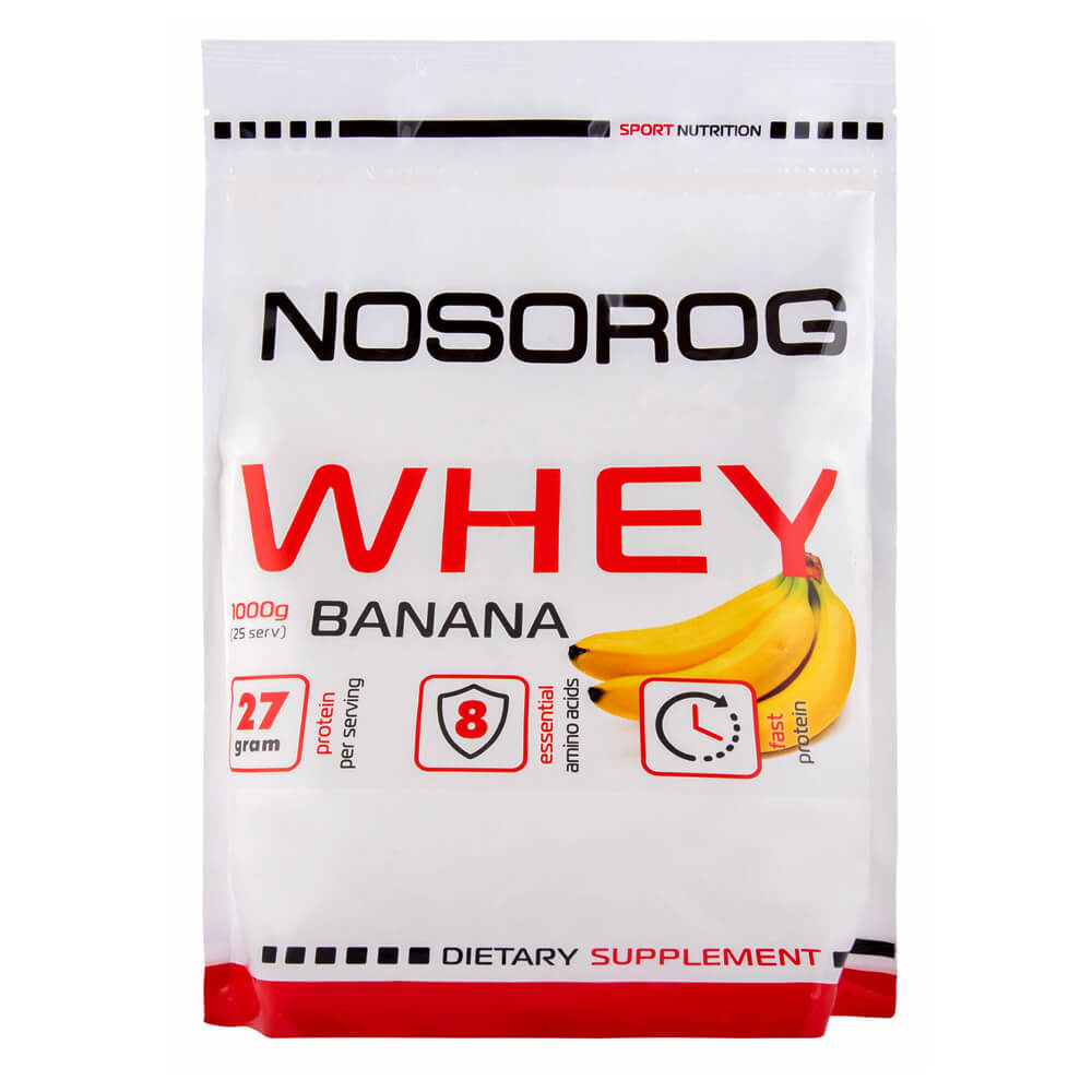 

Сывороточный протеин WHEY, 1 кг, банановый вкус, Nosorog