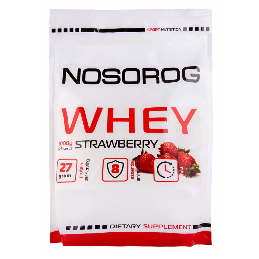 

Сывороточный протеин WHEY, 1 кг, клубничный вкус, Nosorog