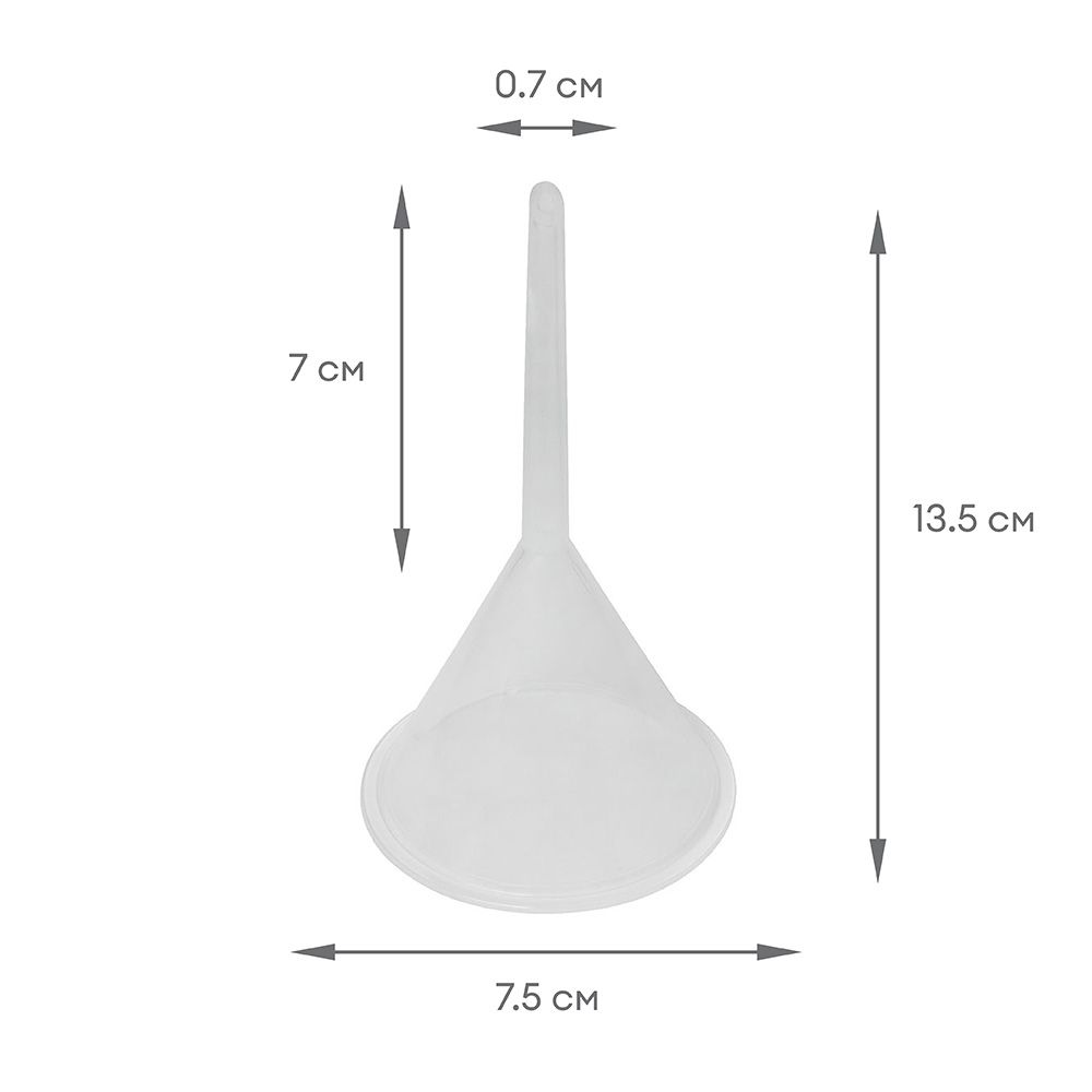 

Лабораторная воронка, 75 мм, полипропилен, Ridni