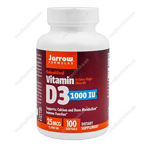 Вітамін D3, 100 капсул, Jarrow Formulas